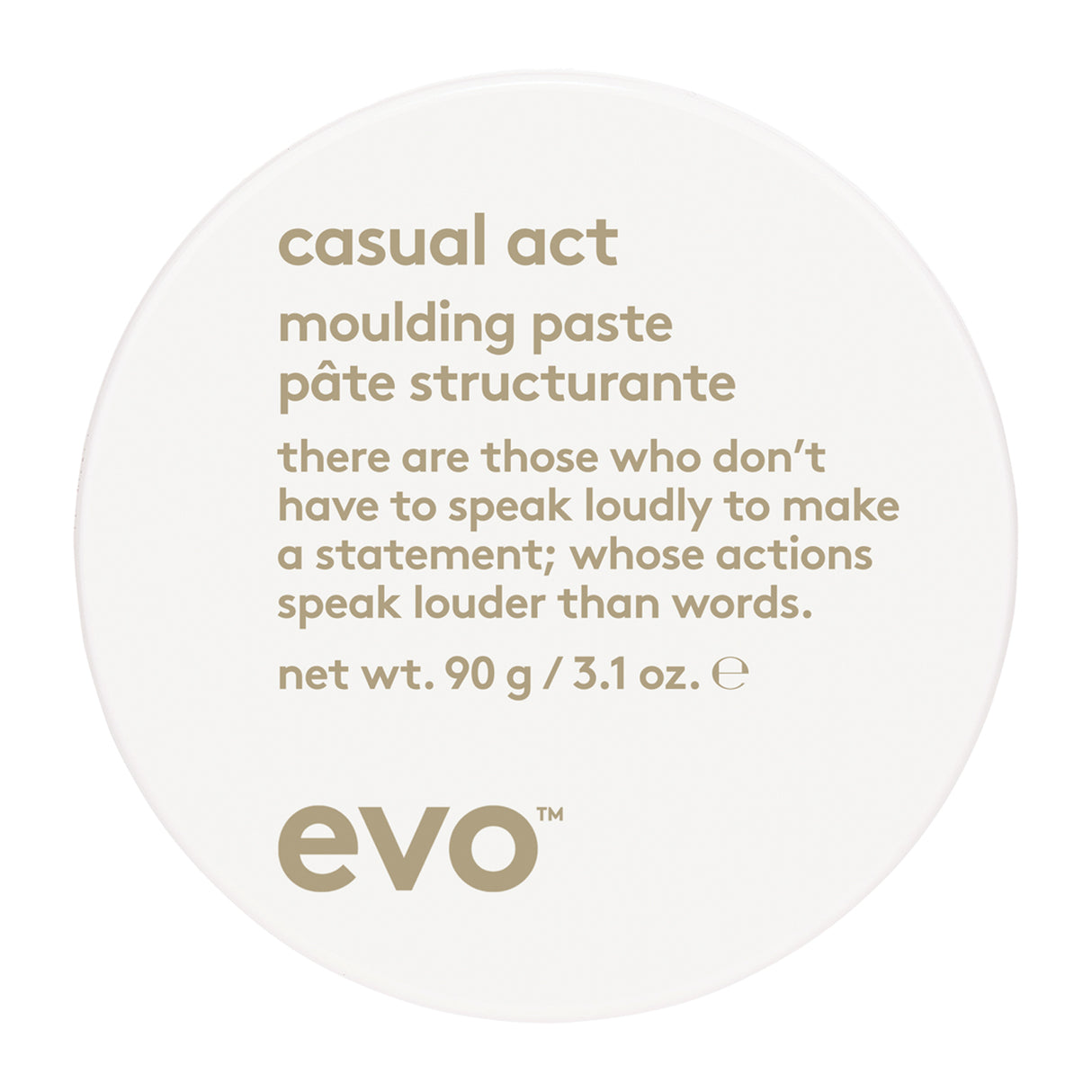 evo Casual Act Moulding Paste, 90g Hair Styling Products