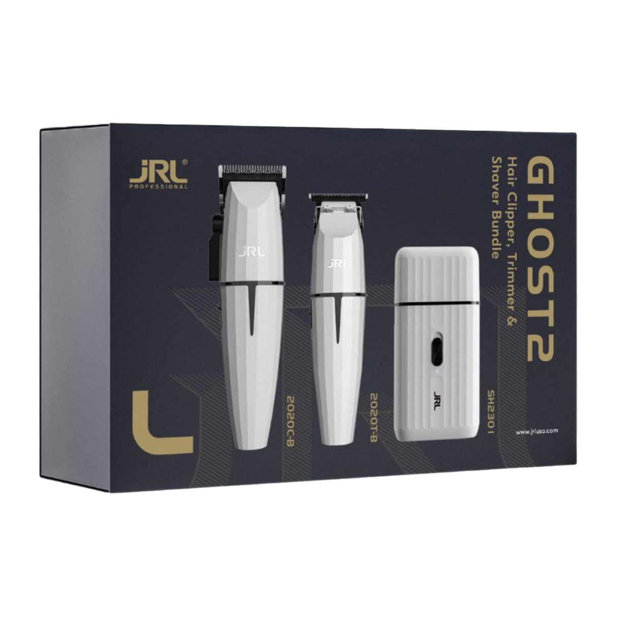 JRL Onyx White GHOST Kit Trio Hair Clippers & Trimmers