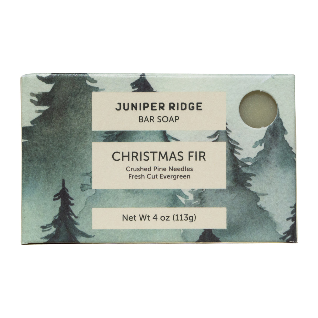 Juniper Ridge Christmas Fir Soap, 113g Bar Soap