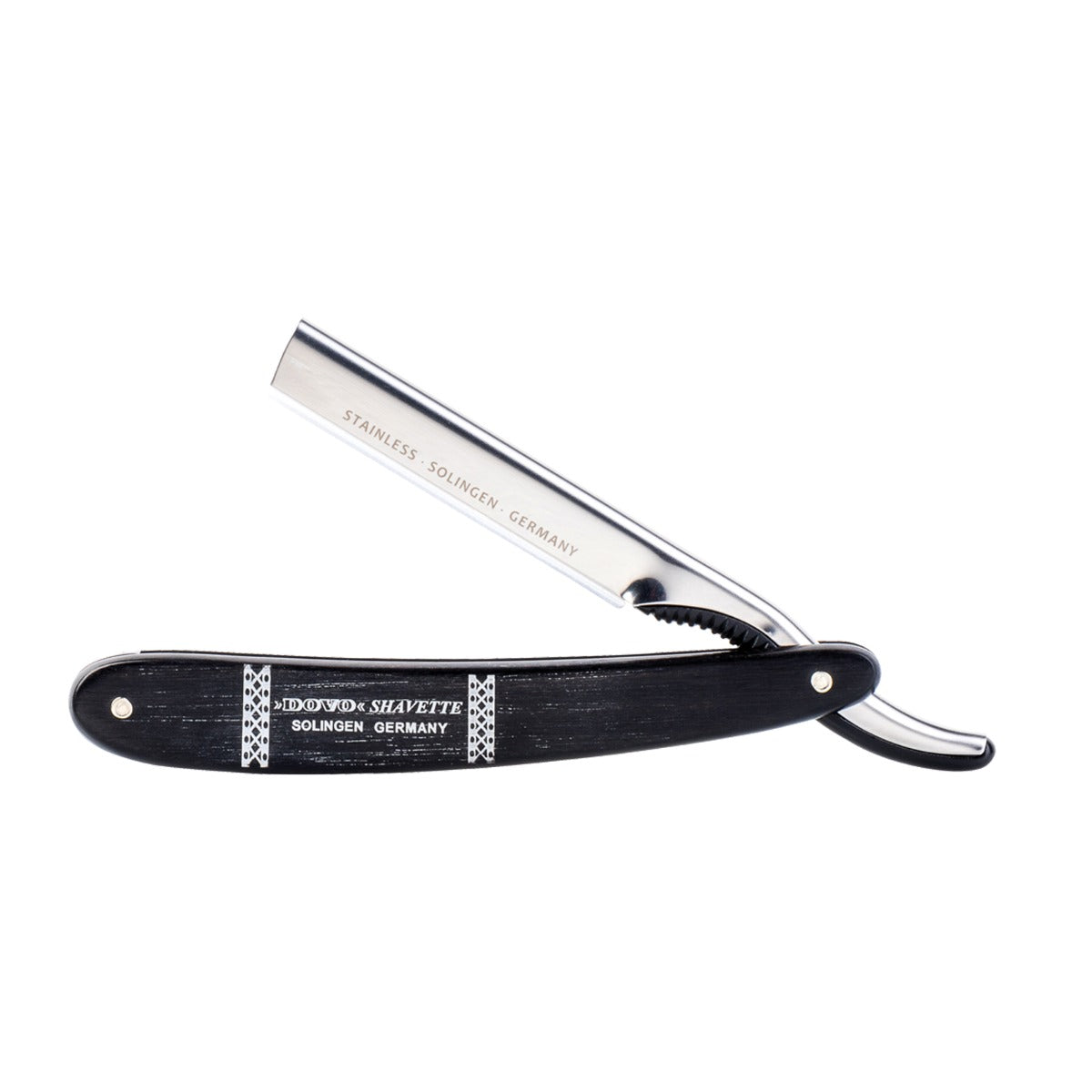 DOVO Solingen Shavette Straight Razor: Ebony Wood Razors & Razor Blades