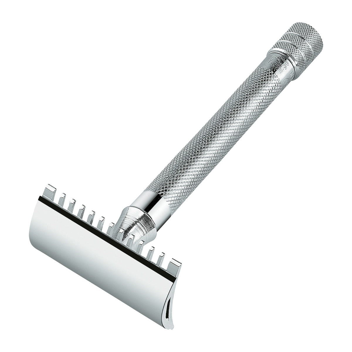 Merkur 25C Long Classic Open Comb Safety Razor Chrome Razors & Razor Blades
