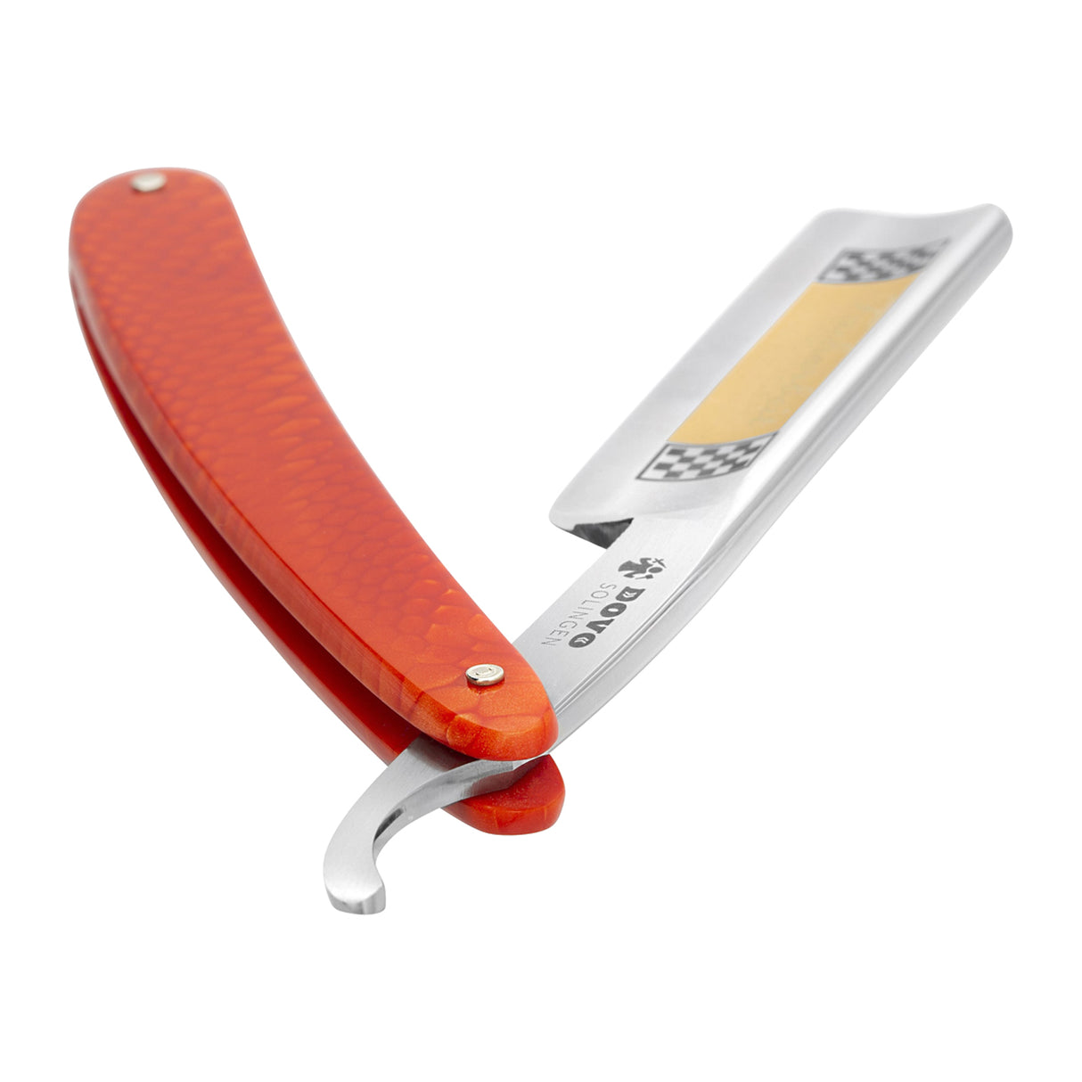 DOVO Solingen Facharbeit Straight Razor: Red 6/8" Stainless Razors & Razor Blades