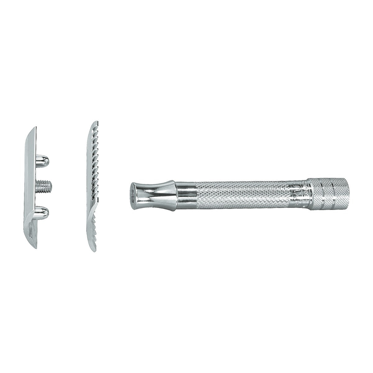 Merkur 15C Classic Open Comb Safety Razor Chrome Razors & Razor Blades