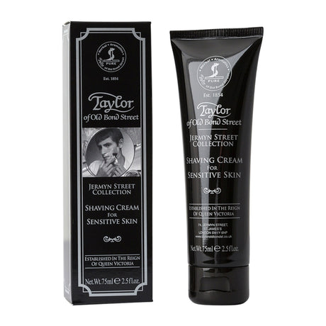 Taylor of Old Bond Street Jermyn Street Shaving Cream for Sensitive Skin Tube, 75ml Shaving Cream