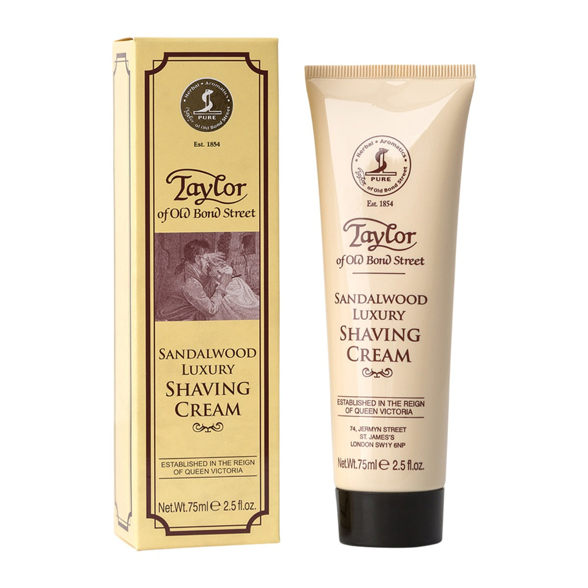 Taylor of Old Bond Street Sandalwood Shaving Cream Tube, 75ml Shaving Cream