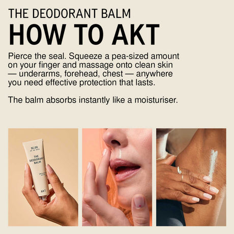 AKT Natural Deodorant Balm Unfragranced, 50ml Deodorant