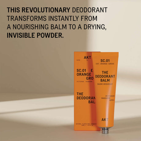 AKT Natural Deodorant Balm Orange Grove, 50ml Deodorant
