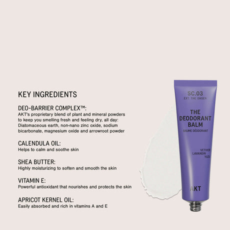AKT Natural Deodorant Balm The Onsen, 50ml Deodorant