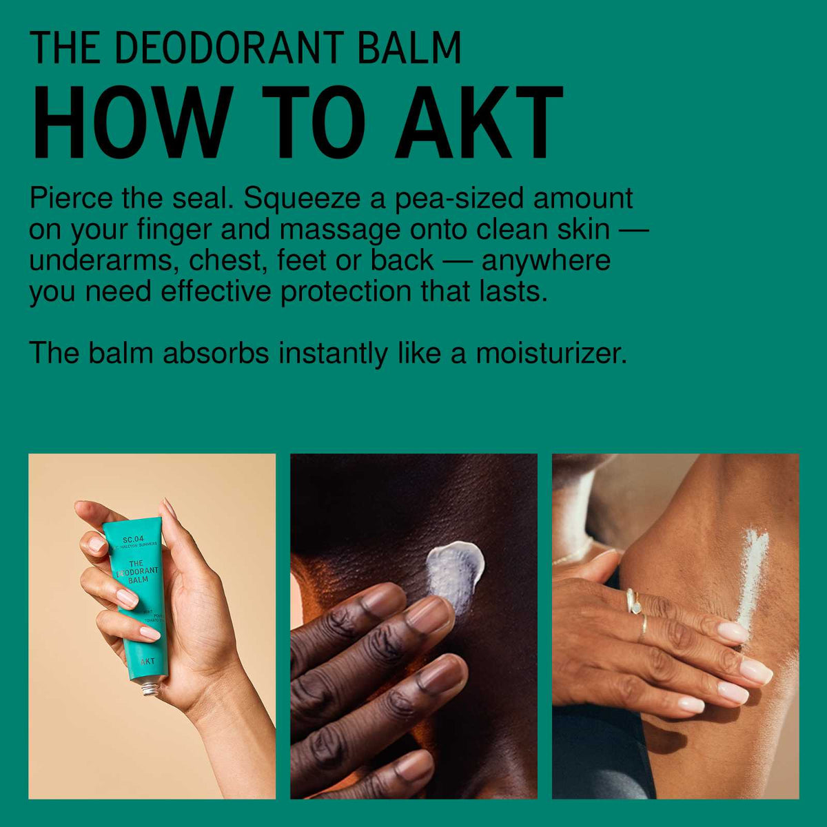 AKT Natural Deodorant Balm Halcyon Summers, 50ml Deodorant