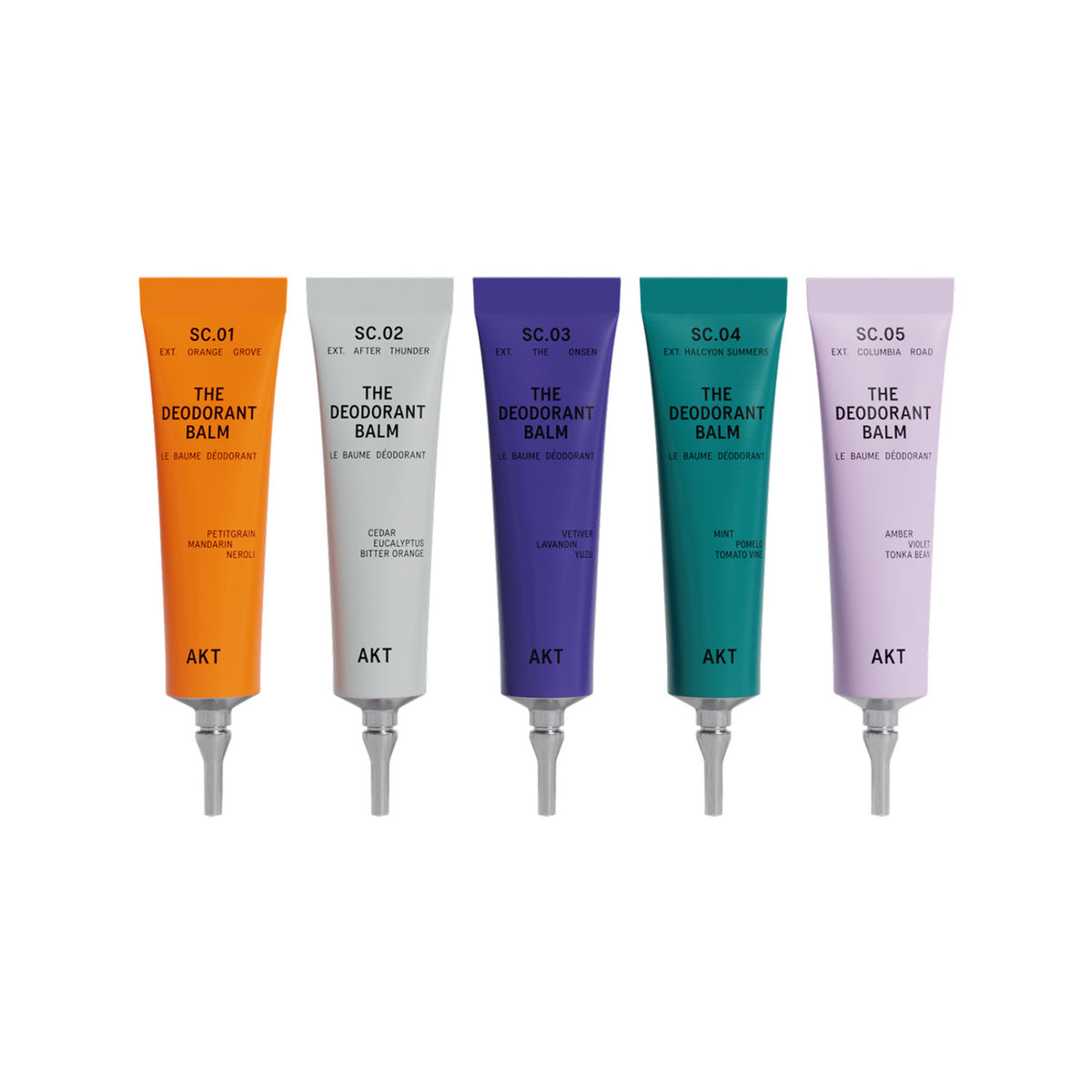AKT Natural Deodorant Balm The Discovery Set, 5 x 5ml
