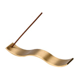 Gentle Habits Brass Wave Incense Holder Incense