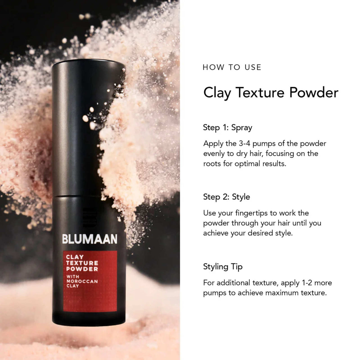 BLUMAAN Clay Texture Powder, 35ml Hair Styling Products
