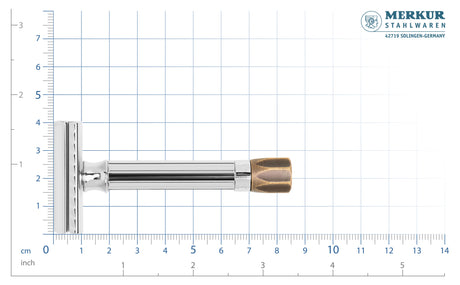 Merkur 500 Progress Safety Razor Antique Brass Razors & Razor Blades