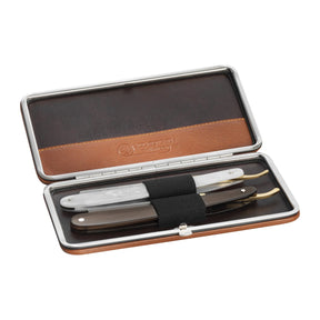 DOVO Solingen Straight Razor Set in Leather Case (2PC) Razors & Razor Blades