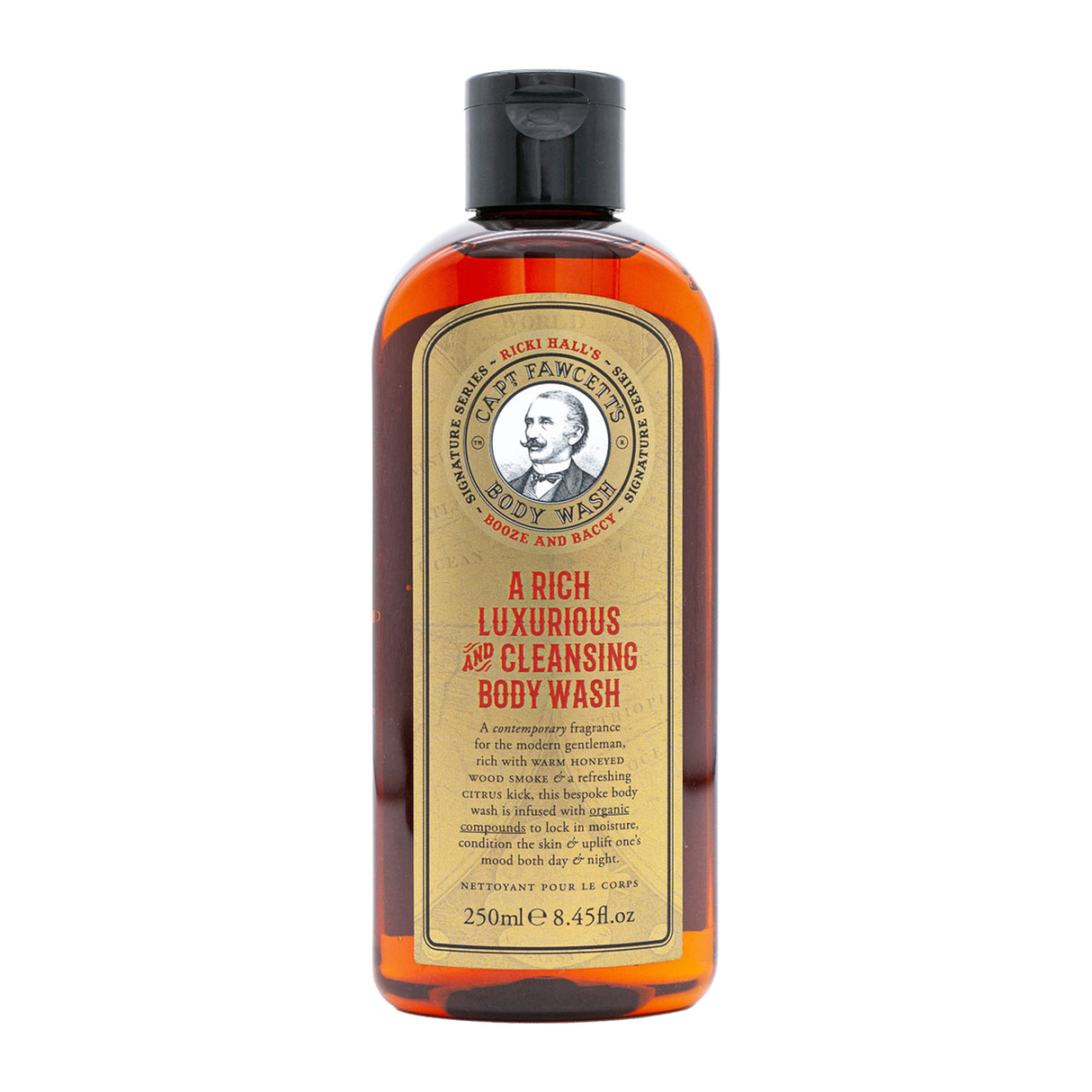 Captain Fawcett's Booze & Baccy Body Wash by Ricki Hall, 250ml