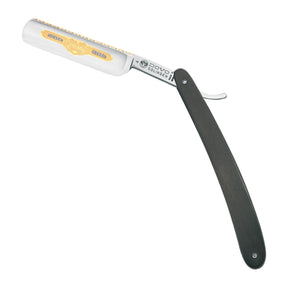 DOVO Solingen Straight Razor: Ebony Prima Silver Steel 5/8" Razors & Razor Blades