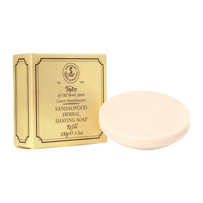 Taylor of Old Bond Street Sandalwood Shaving Soap Refill, 100g Shaving Cream